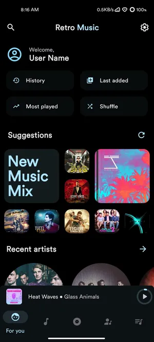 Metro  A music player for Android